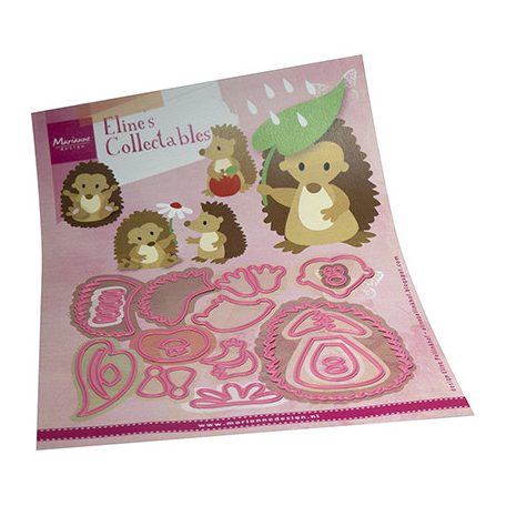 Vágósablon, Eline's Happy Hedgehog / Marianne Design Collectable (1 csomag)