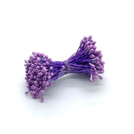 Porzó / Bibe - virág készítéshez - HC Stamen / Purple - Lila (144 db)