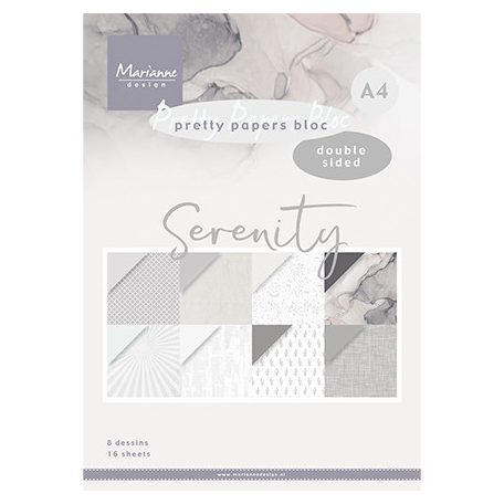 Papírkészlet A4, Serenity / Marianne Design Papers Bloc (16 ív)