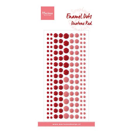 Díszítő pötty , Duotone Red / Marianne Design Enamel dots (1 csomag)