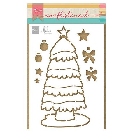 Stencil , Christmas tree by Marleen / Marianne Design Craft stencils (1 db)