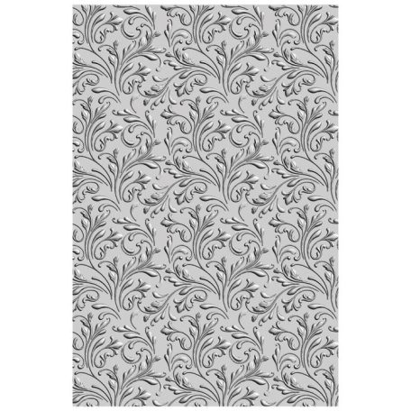 SIZZIX 3D domborító mappa 665751, Floral Scrolls / Sizzix 3-D Impresslits Embossing Folder (1 csomag)