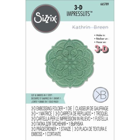 SIZZIX 3D domborító mappa 665789, Adornment / Sizzix 3-D Impresslits Embossing Folder (1 csomag)