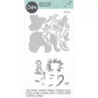 SIZZIX vágósablon bélyegzővel 666011, Floral Safari / Sizzix Framelits Die Set with Stamps (1 csomag)