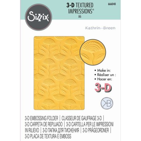 SIZZIX 3D domborító mappa 666040, Quirky Florals / Sizzix 3-D Impresslits Embossing Folder (1 csomag)
