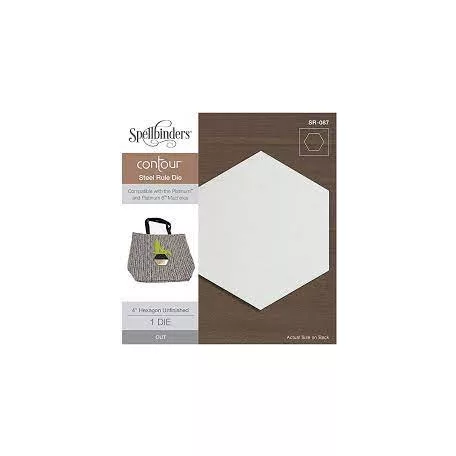 Vágósablon SR-087, 4" Hexagon Unfinished / Contour Steel Rule Die (1 db)