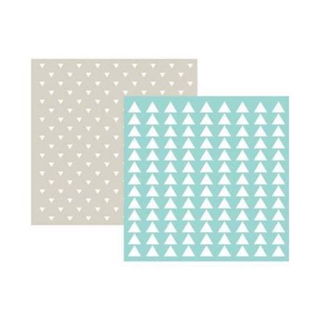 Domborító mappa készlet 6" (15,2 cm), Triangle / WRMK Embossing Folder (2 db)