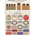 Díszítőelem, üveg, Apothecary Vials / Idea-ology Tim Holtz (7 db)
