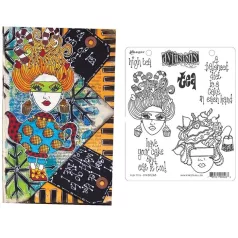 Gumibélyegző , High Tea / Dylusions cling stamp (1 db)