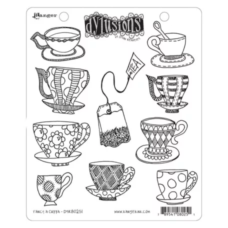 Gumibélyegző , Fancy a Cuppa / Dylusions cling stamp (1 db)