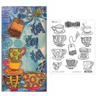 Gumibélyegző , Fancy a Cuppa / Dylusions cling stamp (1 db)