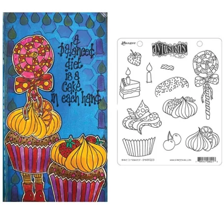 Gumibélyegző , Bake It Yourself / Dylusions cling stamp (1 db)