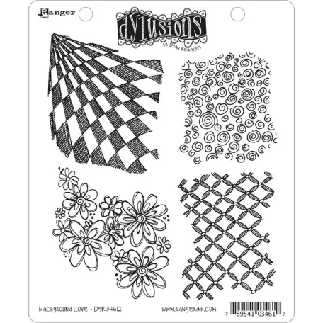 Gumibélyegző , Background love / Dylusions cling stamp (1 db)