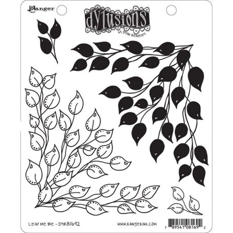 Gumibélyegző , Leaf Me Be / Dylusions cling stamp (1 db)