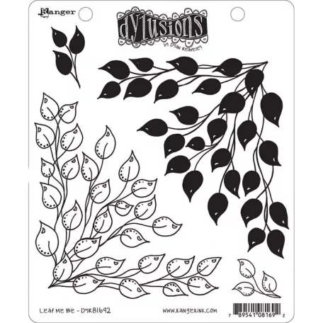 Gumibélyegző , Leaf Me Be / Dylusions cling stamp (1 db)