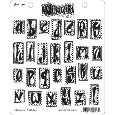Gumibélyegző , Alphablock / Dylusions cling stamp (1 db)