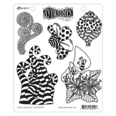   Gumibélyegző , Stripy Curlicues / Dylusions cling stamp (1 db)