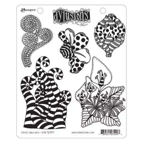 Gumibélyegző , Stripy Curlicues / Dylusions cling stamp (1 db)