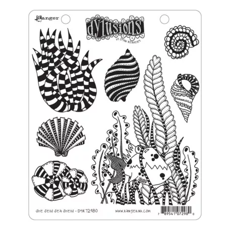 Gumibélyegző , She Sells Sea Shells / Dylusions cling stamp (1 db)