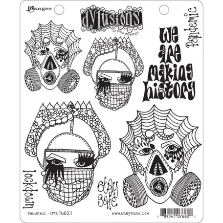 Gumibélyegző , Pandemic / Dylusions cling stamp (1 db)
