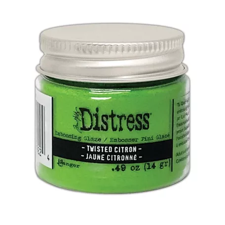 Ranger Distress embossing glaze - Twisted citron - Fényes átlátszó domborítópor - Tim Holtz (1 db)