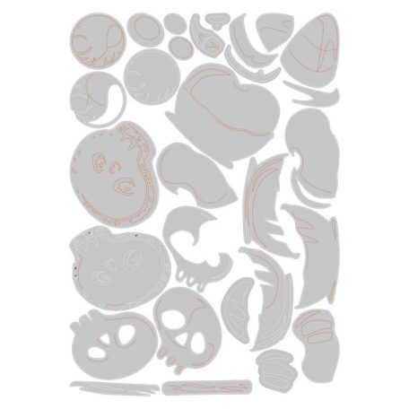 Vágósablon 666002, Trick or Treat Colorize Tim Holtz/ Sizzix Thinlits Die Set (1 csomag)