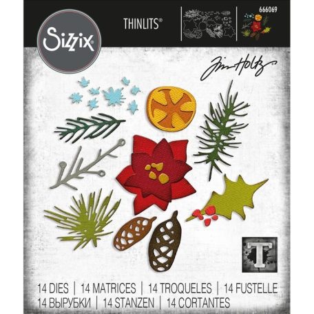 Vágósablon 666069, Modern Festive Tim Holtz/ Sizzix Thinlits Die Set (1 csomag)