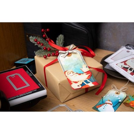 Vágósablon 666071, Retro Santa Tim Holtz/ Sizzix Thinlits Die Set (1 csomag)