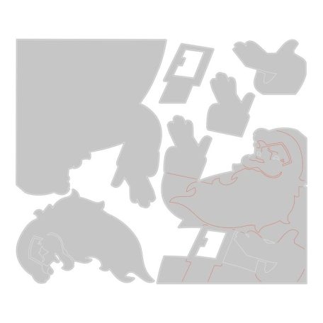 Vágósablon 666071, Retro Santa Tim Holtz/ Sizzix Thinlits Die Set (1 csomag)