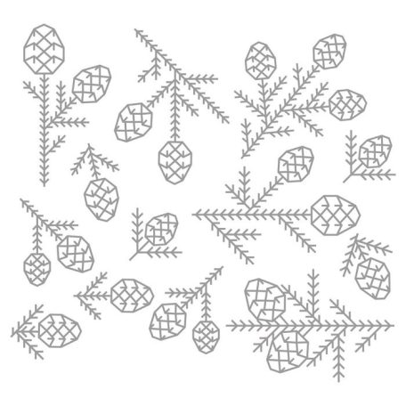 Vágósablon 666070, Pine Patterns Tim Holtz/ Sizzix Thinlits Die Set (1 csomag)