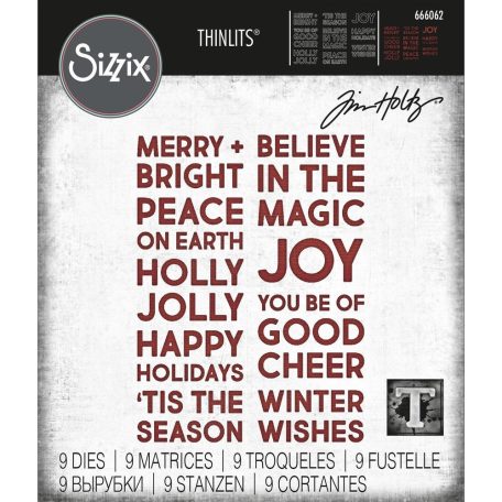Vágósablon 666062, Bold Text Christmas Tim Holtz/ Sizzix Thinlits Die Set (1 csomag)