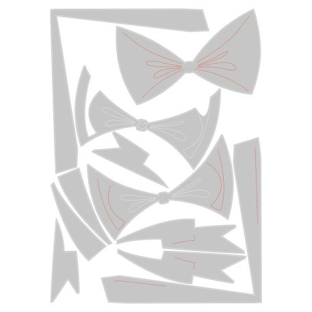 Vágósablon 666063, Bowtied Colorize Tim Holtz/ Sizzix Thinlits Die Set (1 csomag)