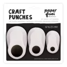 Kör mintalyukasztó 8/16/25mm,  Circles Set/ PF Craft punch (3 db)