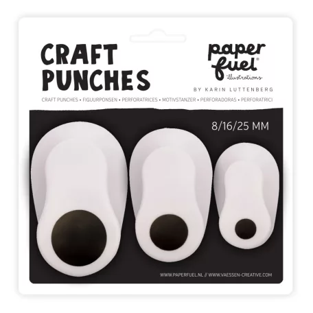 Kör mintalyukasztó 8/16/25mm,  Circles Set/ PF Craft punch (3 db)