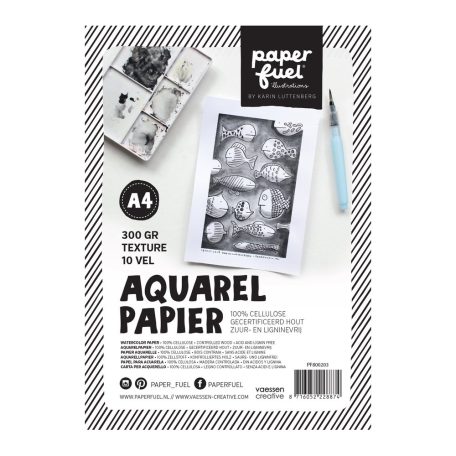 Akvarell papír A4, 300g Off-white Texture / PF Aquarel Paper (10 lap)