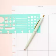   American Crafts Day-to-Day Planner Discs Stencil Icons (1 db)