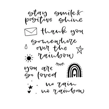 Szilikonbélyegző A6, Rainbow 1 / CE Clear Stamps (1 csomag)