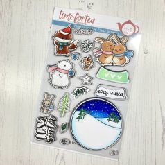   Szilikonbélyegző A5, Cosy Winter / Time For Tea Clear Stamps (1 csomag)