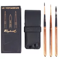   Összecsukható utazó ecset , Le Voyager Black Wallet Set / Raphaël Le Voyageur Travel Brush (1 csomag)