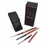   Összecsukható utazó ecset , Le Voyager Black Wallet Set / Raphaël Le Voyageur Travel Brush (1 csomag)