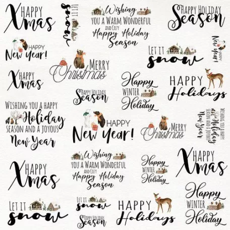 Scrapbook papír 12" (30 cm), Winter Holiday / Craft&You Paper (1 ív)