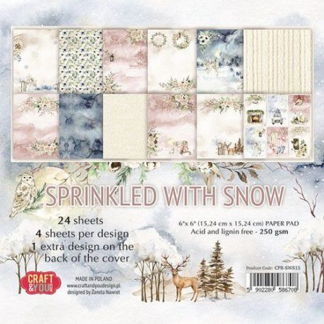 Papírkészlet 6" (15 cm), Sprinkled with Snow / Craft&You Paper Set (24 lap)