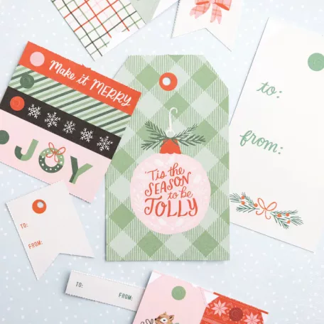 Kivágatok , Book of Tags / AC - Crate Paper - Mittens and Mistletoe (1 csomag)