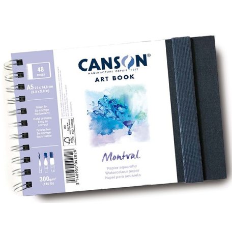 Akvarell könyv - fekvő A5 / 300g, Montval / CANSON ART BOOK (1 db)