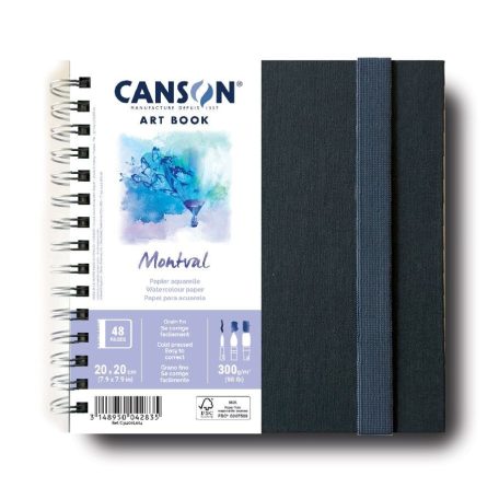 Akvarell könyv 20x20 cm / 300g, Montval / CANSON ART BOOK (1 db)