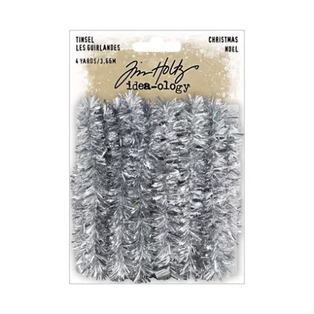 Díszítőelem, Tinsel Silver Christmas / Idea-ology Tim Holtz Christmas (1 csomag)