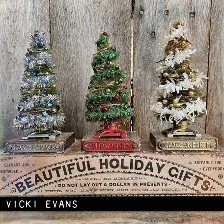 Díszítőelem, Tinsel Silver Christmas / Idea-ology Tim Holtz Christmas (1 csomag)