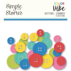   Gombok , Buttons Summer/ Simple Stories Color Vibe (1 csomag)