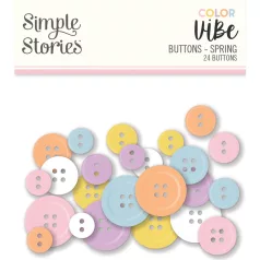   Gombok , Buttons Spring/ Simple Stories Color Vibe (1 csomag)