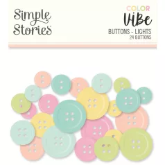   Gombok , Buttons Lights/ Simple Stories Color Vibe (1 csomag)